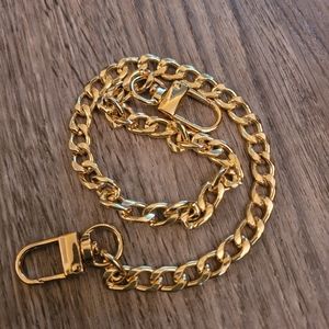 Gold or gunmetal tone chain for purse/ wallet 16 in